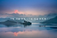 ​个性 网名 阳光（个性 网名 阳光男）