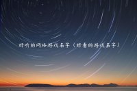 ​好听的网络游戏名字（好看的游戏名字）