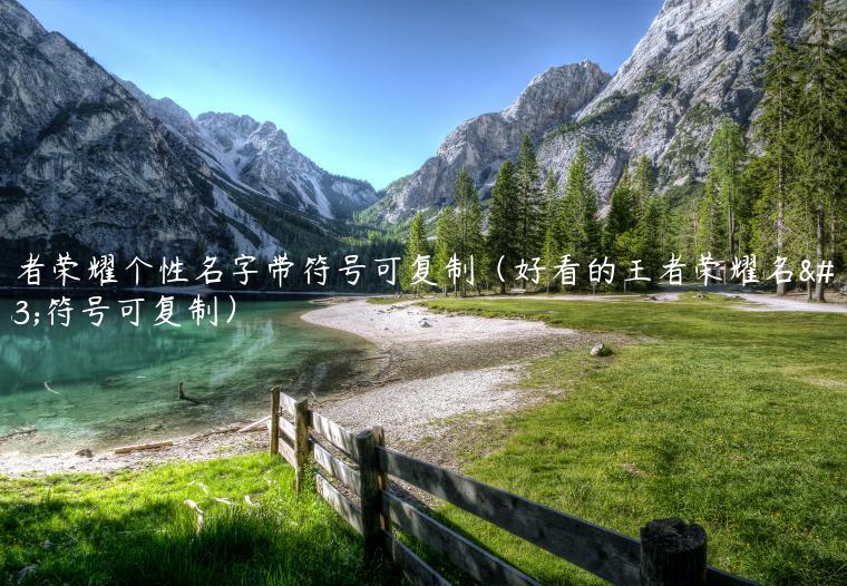 王者荣耀个性名字带符号可复制（好看的王者荣耀名字符号可复制）